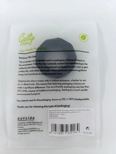 Guilty Toys Cock Ring No.2 Liquid Silicone Black