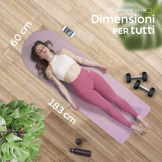 Saltea Pliabilă Pilates Roz (183x60cm)