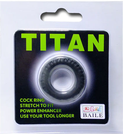 Baile Titan Cockring Schwarz Grün 2 cm