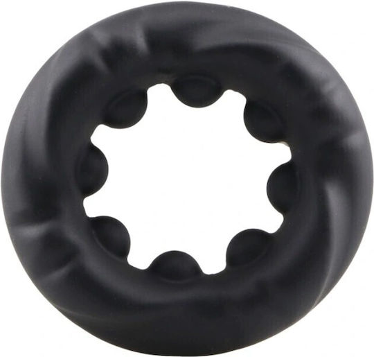Liquid Silicone Cock Ring No.4 Strong Erection Black