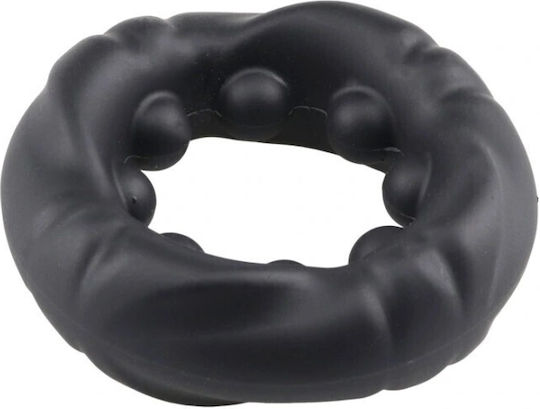 Liquid Silicone Cock Ring No.4 Strong Erection Black