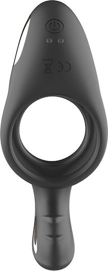 Vibrating Cock Ring Jakob 10 Programs Rechargeable Black