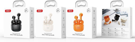 XO G50 Earbud Căști Bluetooth Handsfree cu Husă de Încărcare Portocalii