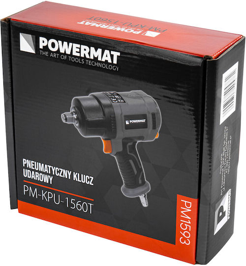 Powermat PM-KPU-1560T Въздушен ключ 1/2" с Максимален Въртящ Момент 159.07kgm