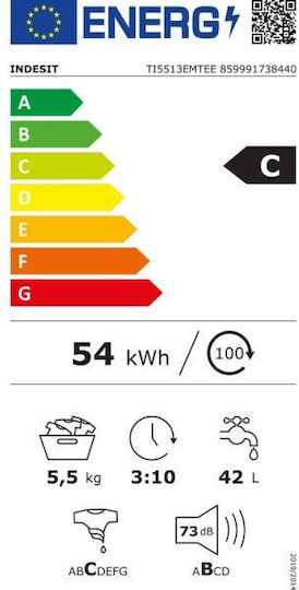 Indesit Indesit Waschmaschine Obere Belastung 5kg 1000 Umdrehungen TI513EMTEE