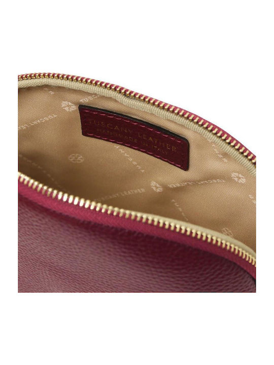 Tăsuță Cosmetice din Piele Vera Burgundy