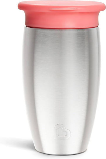 Munchkin Toddler Cup Miracle 360 Stainless Steel Pink 296ml For 12m+
