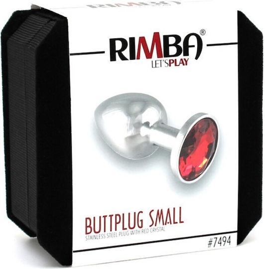 Rimba Bondage Play Plug Metal Round Dop Anal Argintie 7.3cm