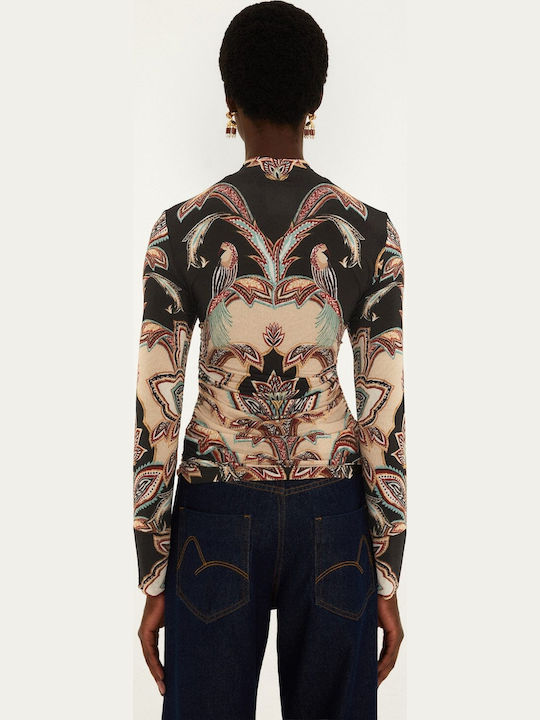 Women's Blouse Long Sleeve Floral Multicolour