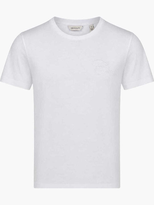 Gant T-Shirt Άσπρο