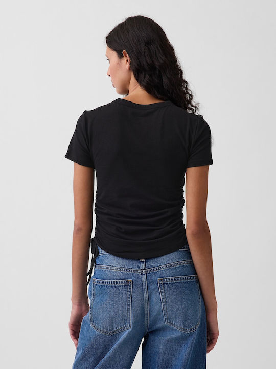 Women's Cotton Black Crop Top