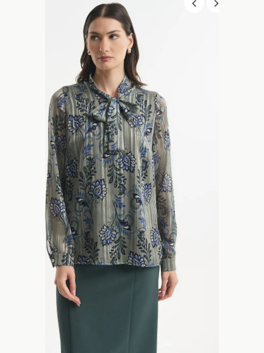 Women's Blouse Long Sleeve Green