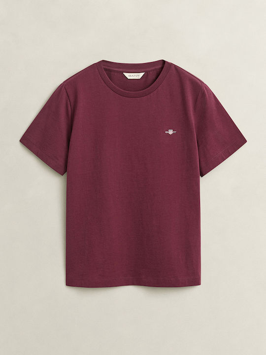 Gant Reg Shield T-Shirt Bordeux