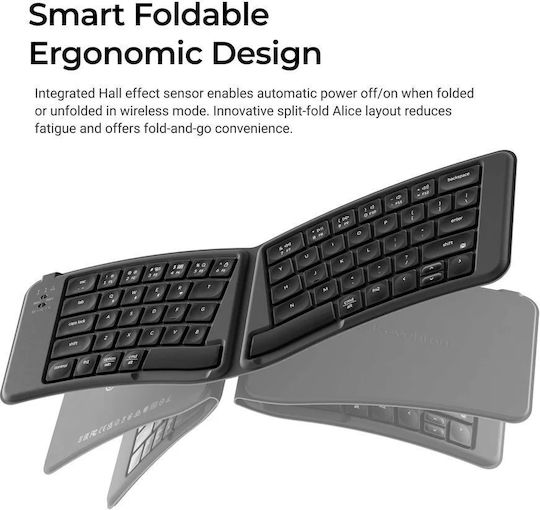 Keychron B11 Pro Ultraslim Безжично Bluetooth Клавиатура за таблети Английски US Сив
