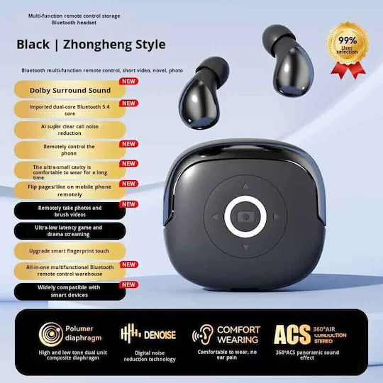 CYXG Q62 In-Ear Bluetooth Kopfhörer mit Ladekoffer Schwarze