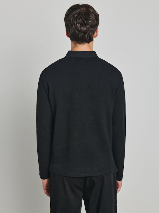 Cedric Polo Langarmshirt Schwarz