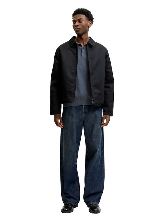 Basic Polo Herrenblusen Langarm Turbulence Blau