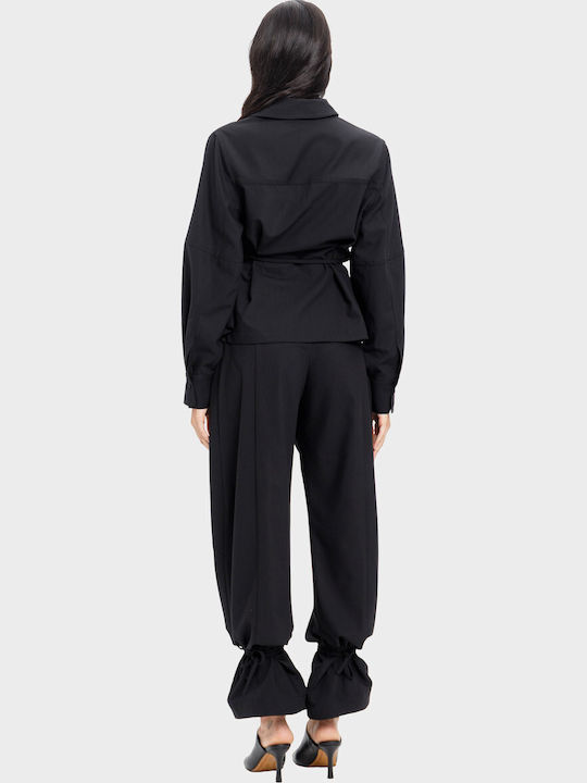 Women's Fabric Trousers Black