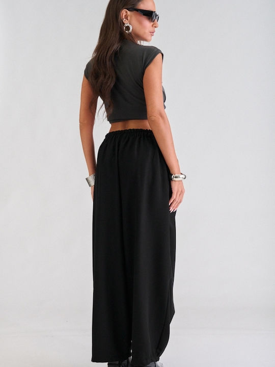 Women's Fabric Trousers Black