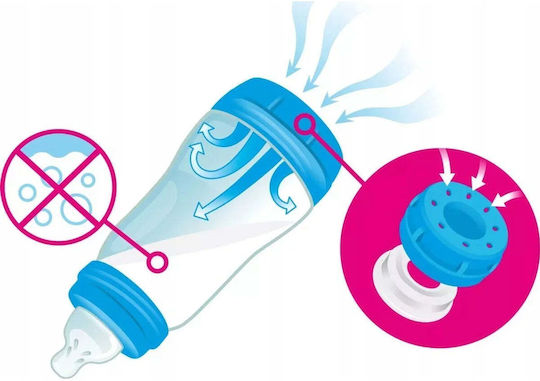 Mam Plastic Baby Bottle Anti-Colic with Silicone Nipple for 4+ months Blue 320ml