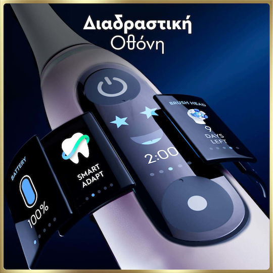 Oral-B Io Series 9 Elektrische Zahnbürste mit Drucksensor und Reiseetui Rosa
