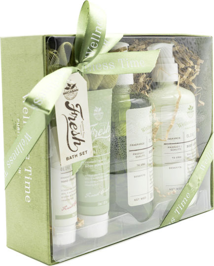 Becasan Olive Wellness Time Комплект за грижа за хидратация и почистване на тялото