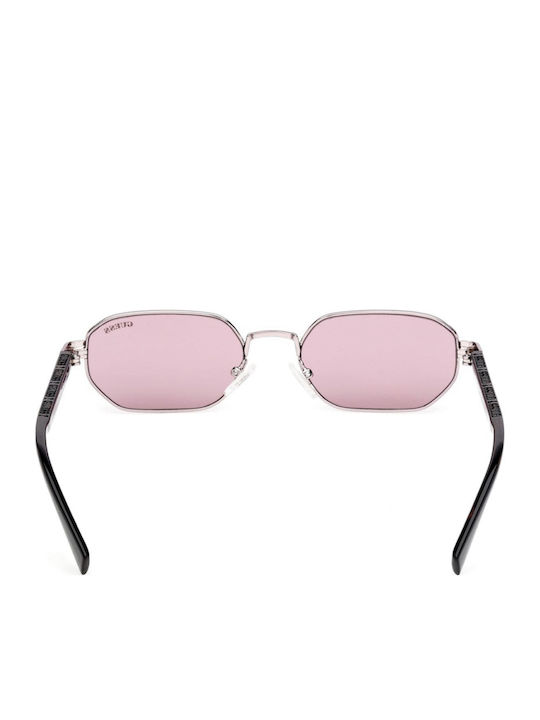 Guess Women's Sunglasses with Brown Plastic Frame and Pink Lens