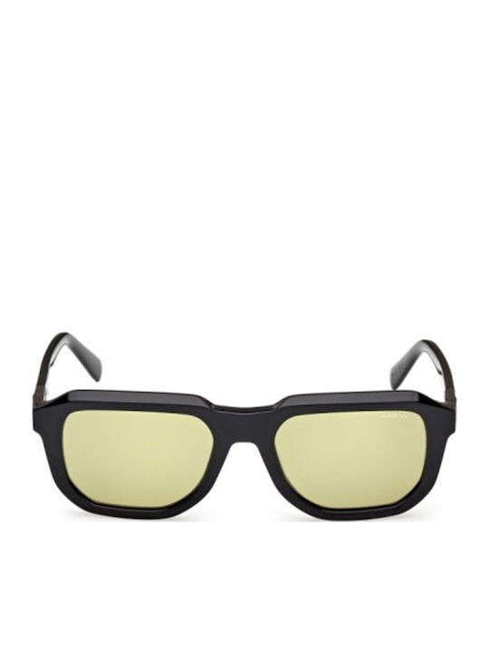 Guess Unisex Sonnenbrille mit Schwarz Gestell und Gelb Linse