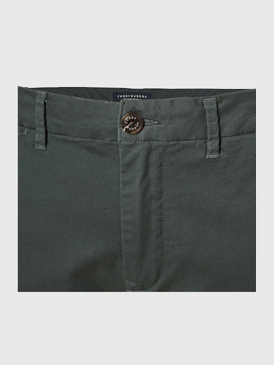 Funky Buddha Παντελόνι Chino Regular Fit Πράσινο