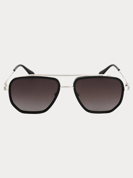 Gigi Barcelona Mercury Unisex Ochelari de soare cu Negru Cadru și Gri Degrade Polarized Lentilă