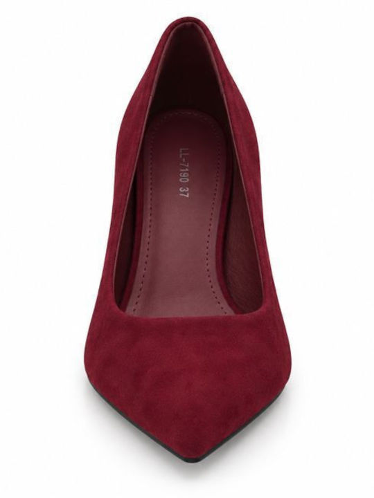 Pumps Mit Chunky Mittlerem Absatz Burgundisch