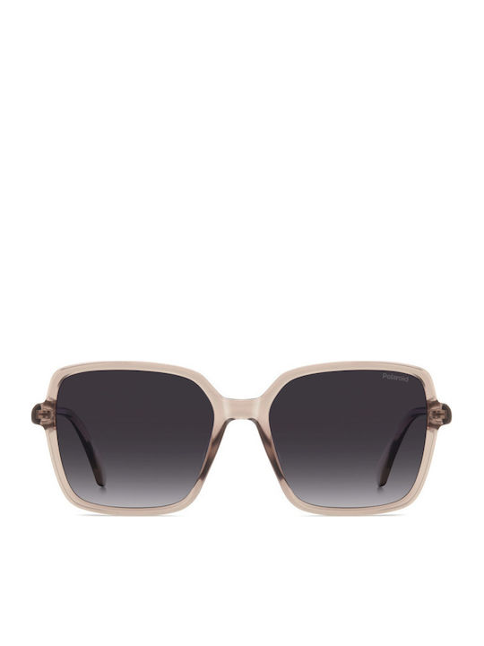 Polaroid Women's Sunglasses with Purple Frame and Grey Gradient Lens