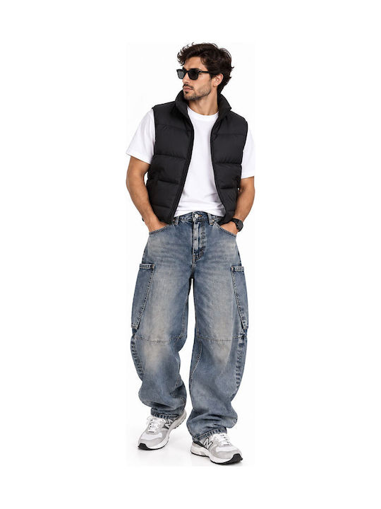 Men's Jeans Pants Relaxed Baggy Fit Blue