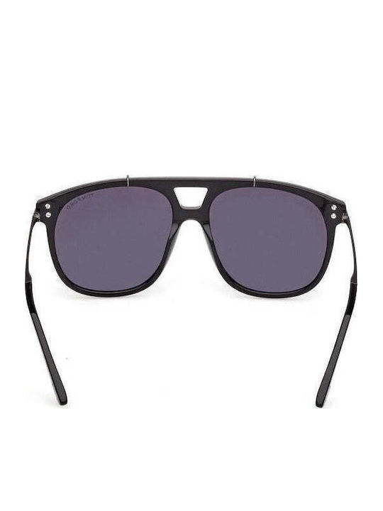 Tom Ford Men's Sunglasses with Black Frame and Grey Lens