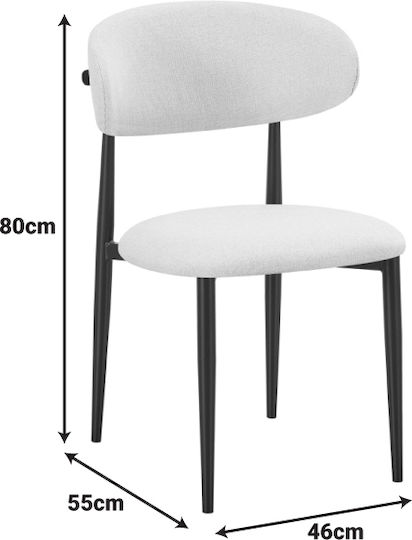 Scaune de sufragerie Folegio 46x55x80cm 4 buc Ecru Scaune de sufragerie Folegio 46x55x80cm 4 buc Ecru