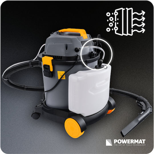 Powermat Pmodp2000mpro Σκούπα Υγρών / Στερεών 2000W με Πλαστικό Κάδο 20lt