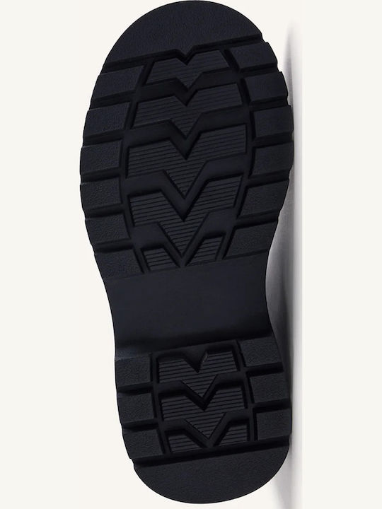 Schwarze Kinderstiefel mit Reißverschluss