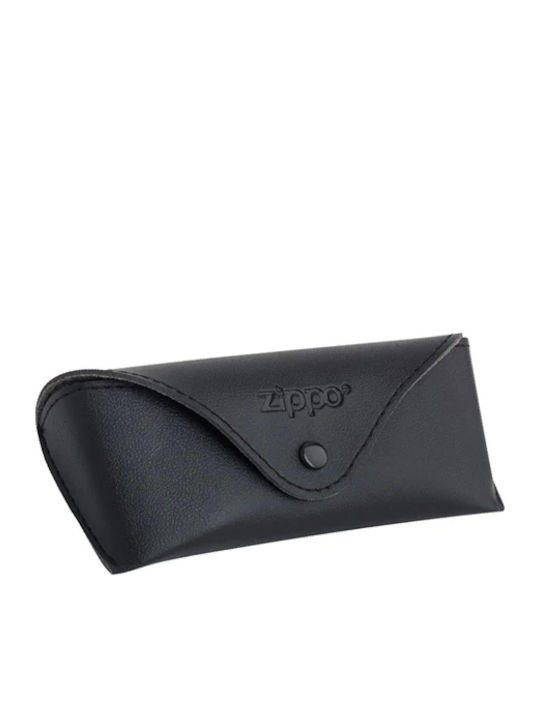 Zippo Eyewear Unisex Sunglasses with Silver Metal Frame and Blue Mirror Lens