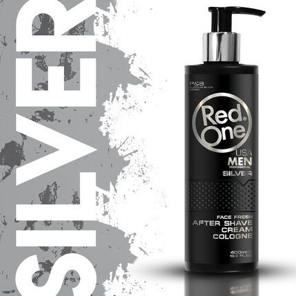 Red One Silver After Shave Cream Cologne 400ml