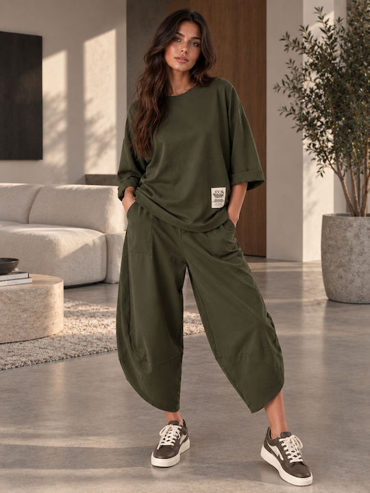 Khaki Tracksuit Set