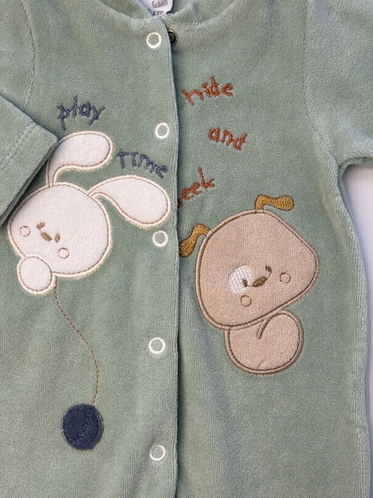 Sweet Baby Velvet Baby Bodysuit Turquoise G305
