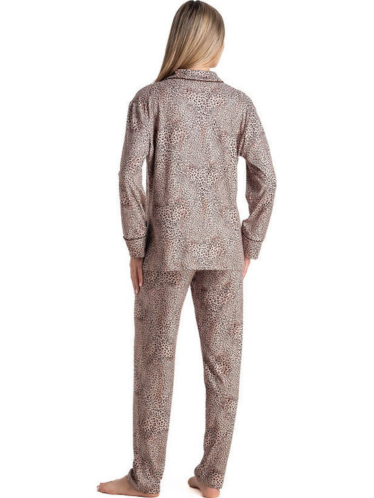 Relax Anatomic Relax Anatomic Damen Schlafanzug Set Braun Sommer