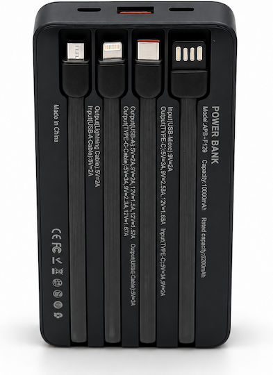 Amaya APB-F129 Power Bank 10000mAh 22.5W Schwarzes