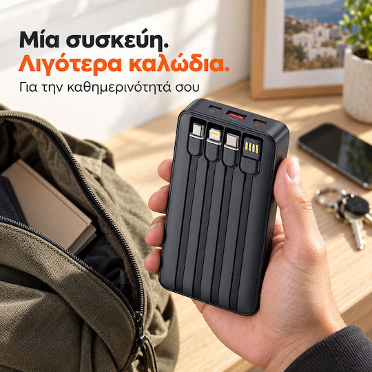 Amaya APB-F129 Power Bank 10000mAh 22.5W Schwarzes