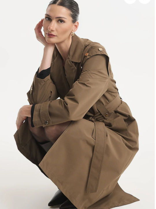 Women's Brown Gabardine