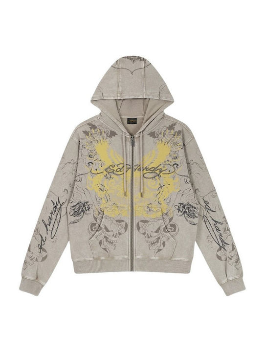 Damen Sweatshirt mit Kapuze Grau