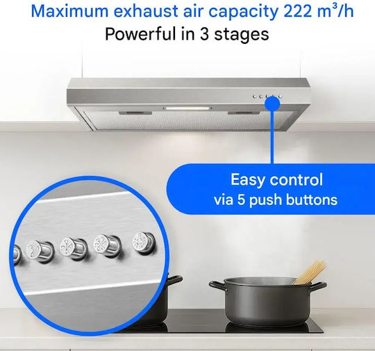 Bomann Ελεύθερος Απορροφητήρας 60cm Inox