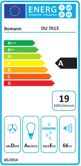Bomann Ελεύθερος Απορροφητήρας 60cm Inox