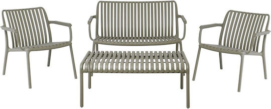 Set de mobilier de exterior Modo 4 buc Olive Green E324,S2