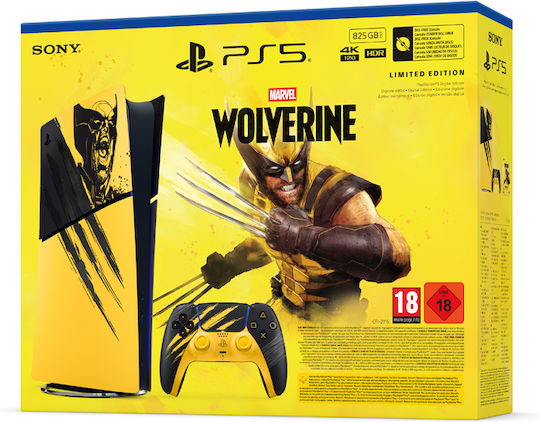 Sony PlayStation 5 Slim Digital 825GB Wolverine Limited Edition Bundle
